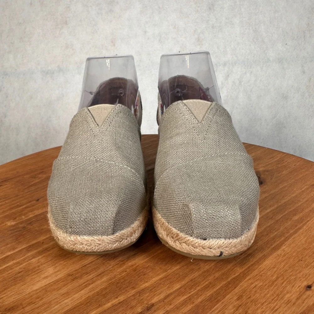 Skechers BOBS Highlights 2.0 Shoes Womens 6.5 Taupe Good Espadrille Wedge
